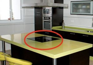 cocina encimera con mueble